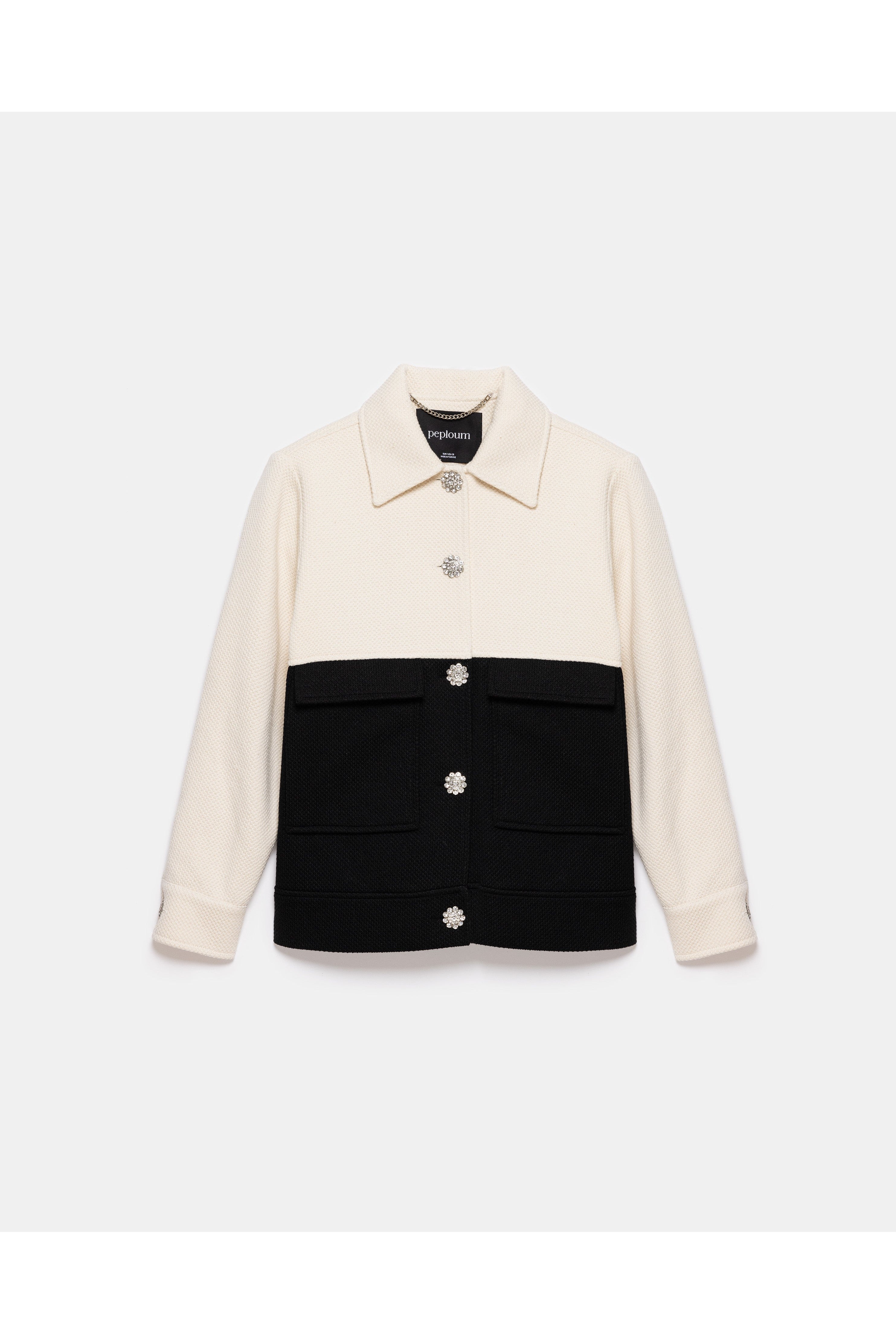 peploum Anne Bouny Contrast Weaving Jacket