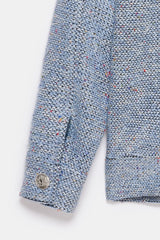 Peploum Carleen Textured Weaving Jacket Ice Blue