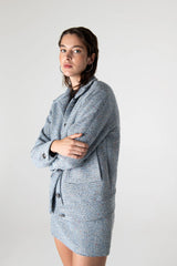 Peploum Carleen Textured Weaving Jacket Ice Blue