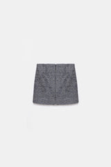 Peploum Carleen Textured Weaving Skirt Anthracite Grey