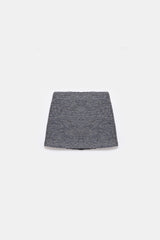 Peploum Carleen Textured Weaving Skirt Anthracite Grey