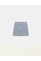 peploum Carleen Textured Weaving Skirt - Ice Blue