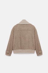 Peploum Grace Knit Collar Short Coat