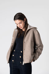 Peploum Grace Knit Collar Short Coat