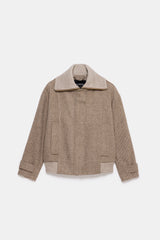 Peploum Grace Knit Collar Short Coat