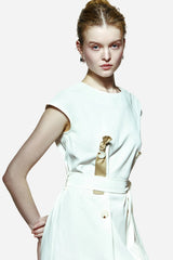 Peploum Isogi Düğmeli Elbise