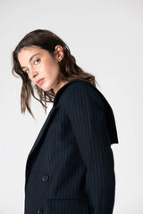 Peploum Mary Lacy Pinstripe Jacket