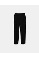 peploum Mary Lacy Slim Fit Trousers - Black