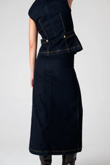 Peploum Nadia Long Skirt In Cotton