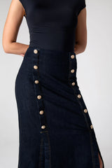 Peploum Nadia Long Skirt In Cotton