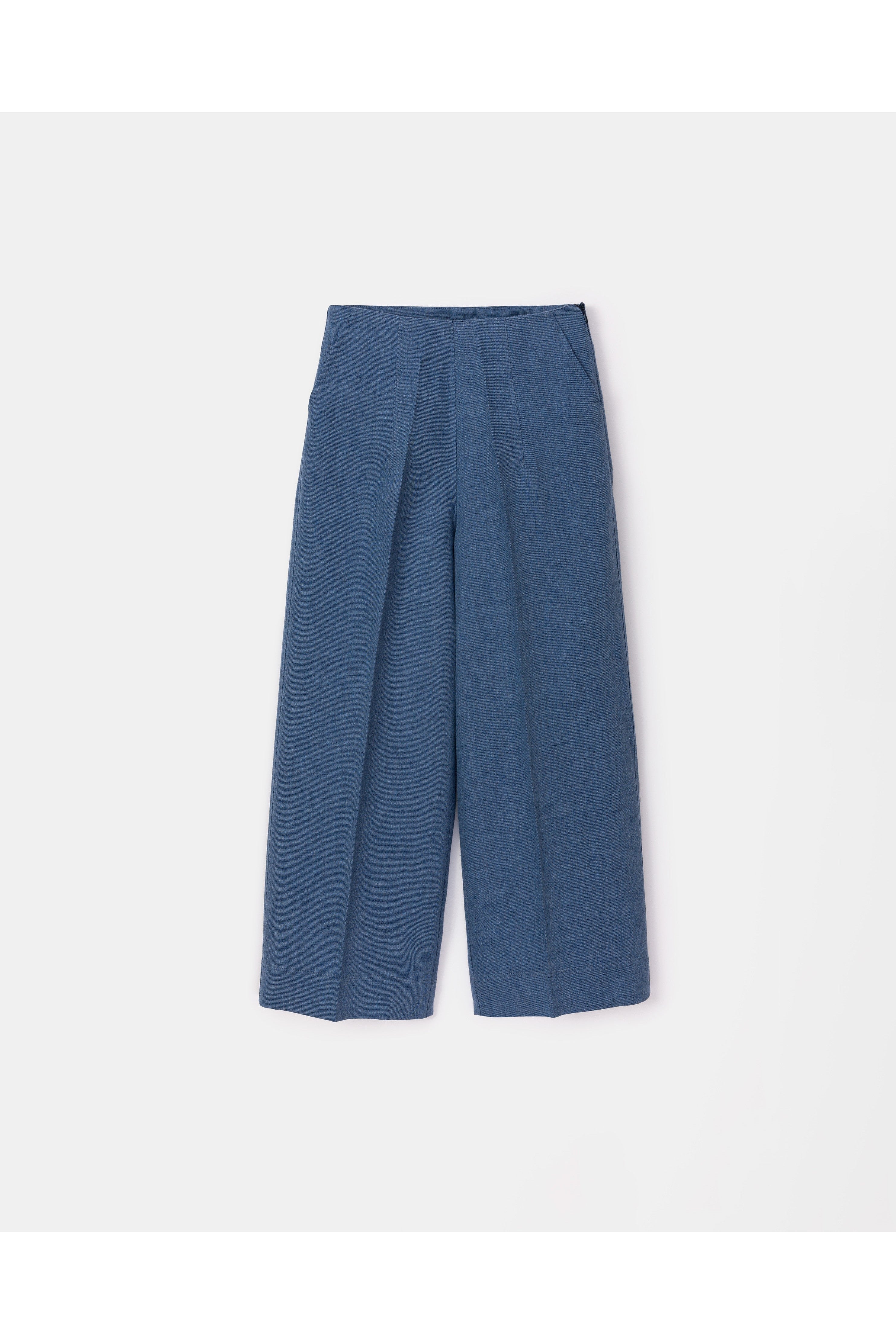 peploum Nomi Trousers in Denim Blue