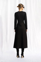 Peploum Regina Maxi Siyah Elbise