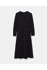 peploum Regina Maxi Dress - Black