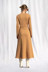 Peploum Regina Maksi Elbise Cinnamon