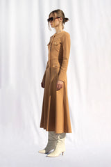 Peploum Regina Maksi Elbise Cinnamon