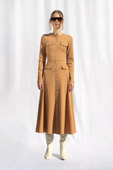 Peploum Regina Maksi Elbise Cinnamon