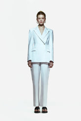 Peploum Toba Jacket in Coral White