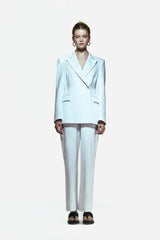 Peploum Toba Jacket in Coral White