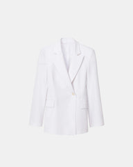 Peploum Toba Jacket in Coral White