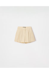 peploum Toba Shorts in Eggnog Yellow