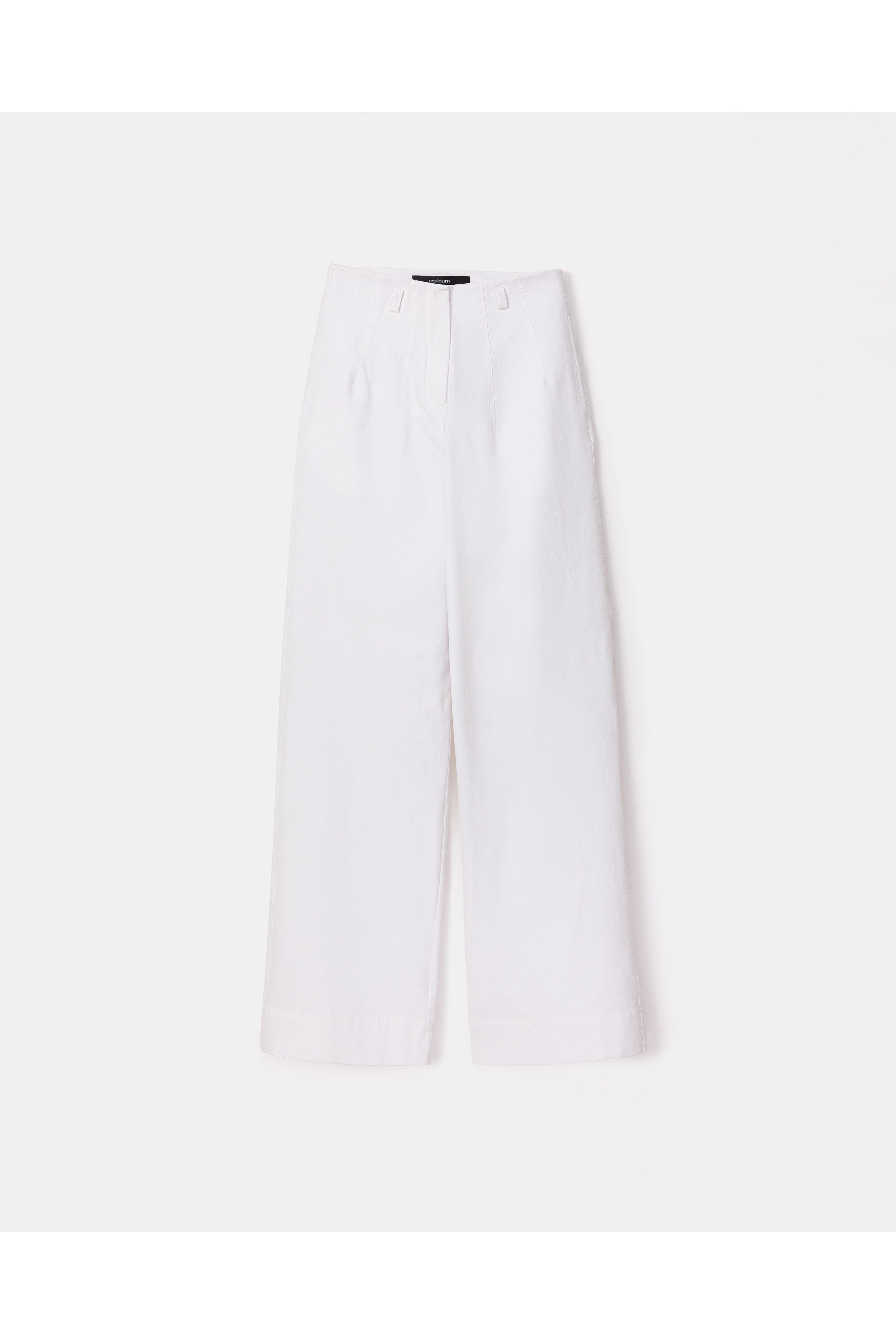 peploum Toba Trousers in Coral White