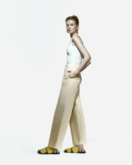 Peploum Toba Trousers in Eggnog Yellow