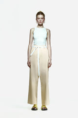 Peploum Toba Trousers in Eggnog Yellow
