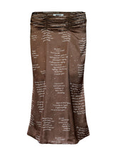 WAYT Pirouette Printed Ruched Satin Etek – Brown