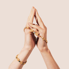 Maison Lygos Theodora Rectangle Enamel Bracelet