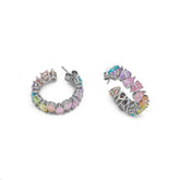 SooSilkyGems RAINBOW MINI HOOP EARRINGS
