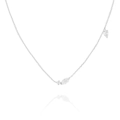 Rosefield JNMSS.J1327Gümüş Renk Karışık Kristal Çelik Kolye