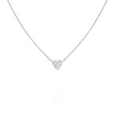 Rosefield JNPHS.J1320Gümüş Renk Pave Kalp Çelik Kolye