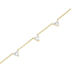 ROSEFIELD JNRHG.J1005 Kalp Kristal Taş Çelik Kolye