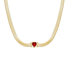 ROSEFIELD JNSRG.J1004 Kalp Yakut Çelik Kolye