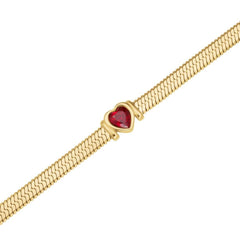 ROSEFIELD JNSRG.J1004 Kalp Yakut Çelik Kolye