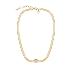 ROSEFIELD JNSWG.J1002 Kalp Kristal Taş Çelik Kolye