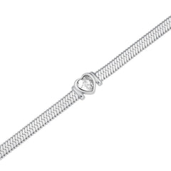 ROSEFIELD JNSWS.J1003 Kalp Kristal Taş Çelik Kolye