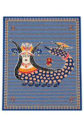 Dellel Deri Blue Shahmeran Monogram Pareo