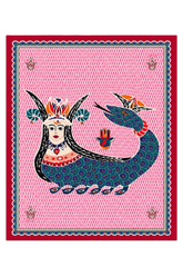 Dellel Deri Pink Shahmeran Monogram Pareo