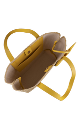 Dellel Deri Yellow Wicky Straw Bag
