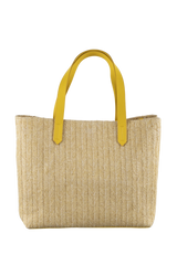 Dellel Deri Yellow Wicky Straw Bag