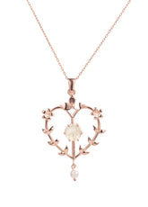 Chaseldor Scarlett Rosegold Silver Necklace
