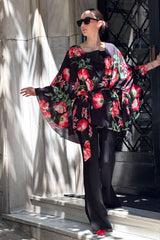 Crescent Line Eclipse Blouse & Phase Pants & Sunrose Kimono (SET)