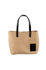 Dellel Deri Black Wicky Straw Bag