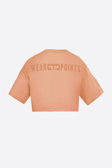 Wear Three Points Salmon Weekend Crop T-shirt