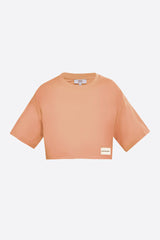 Wear Three Points Salmon Weekend Crop T-shirt