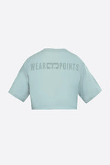 Wear Three Points Green Weekend Crop T-shirt