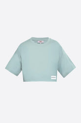 Wear Three Points Green Weekend Crop T-shirt
