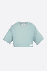 Wear Three Points Green Weekend Crop T-shirt