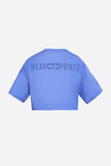 Wear Three Points Blue Weekend Crop T-shirt